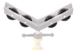 Large V head with nylon wheels