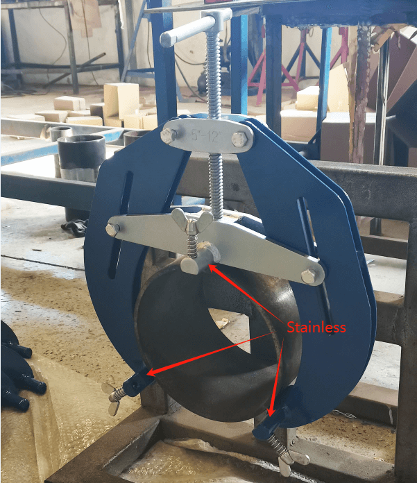 pipe fit clamp contact feet